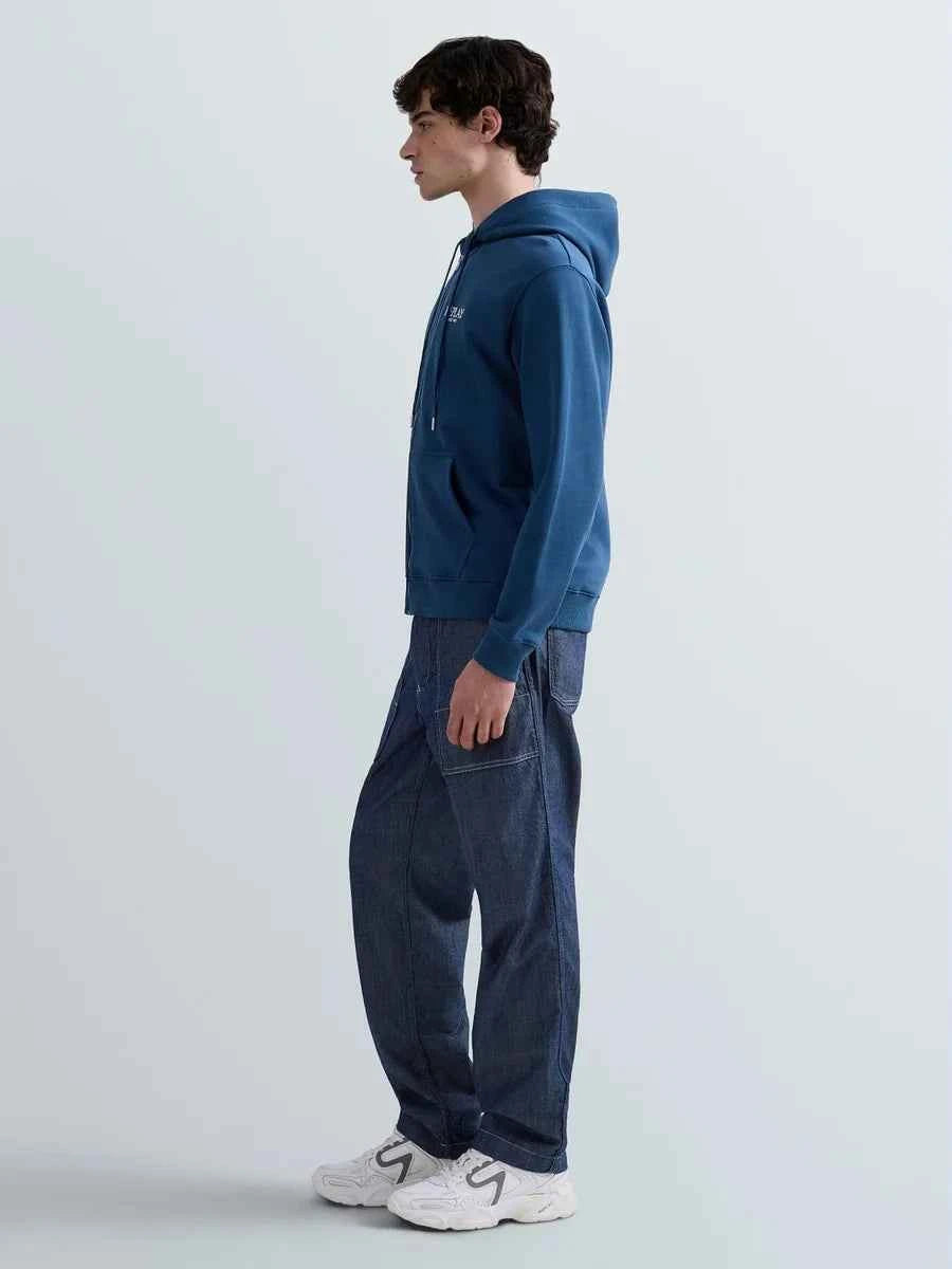 REPLAY | Felpa in cotone con zip e cappuccio TERRY