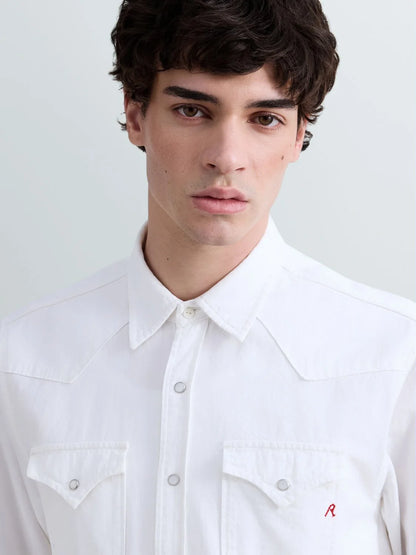 REPLAY | Camicia western in denim bianco - Proposta Legend