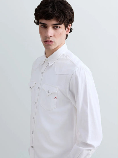 REPLAY | Camicia western in denim bianco - Proposta Legend