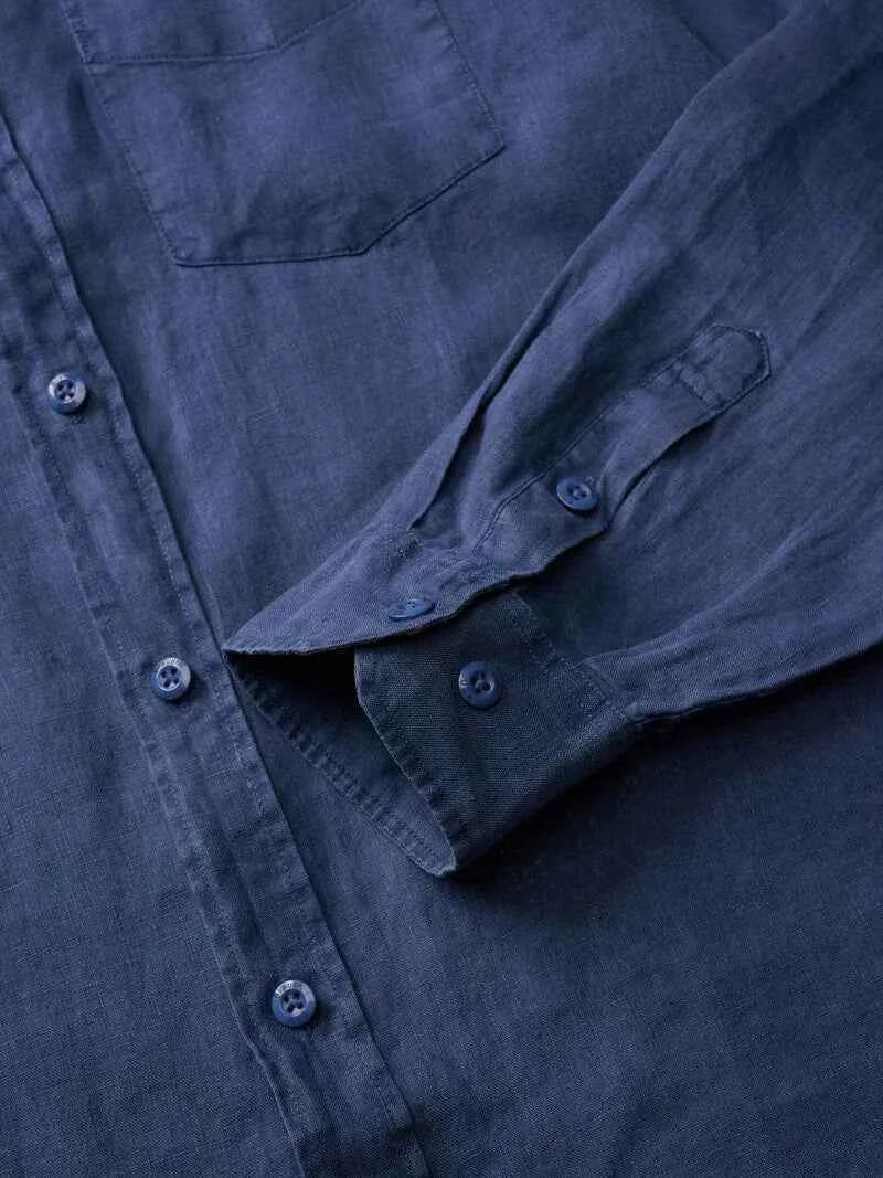 BLAUER | Camicia in lino uomo SWAN DYED