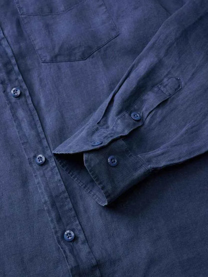 BLAUER | Camicia in lino uomo SWAN DYED