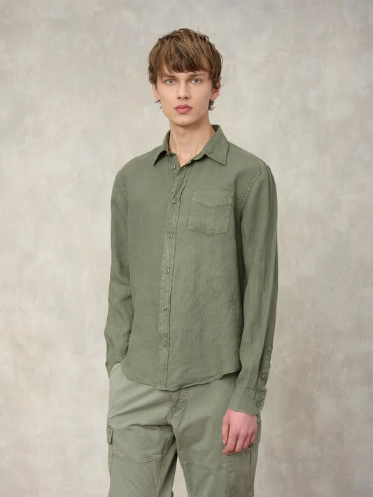 BLAUER | Camicia in lino uomo SWAN DYED