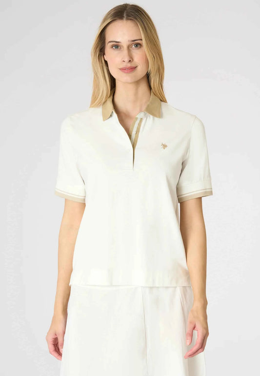 US POLO ASSN | Polo shirt da donna con dettagli a contrasto