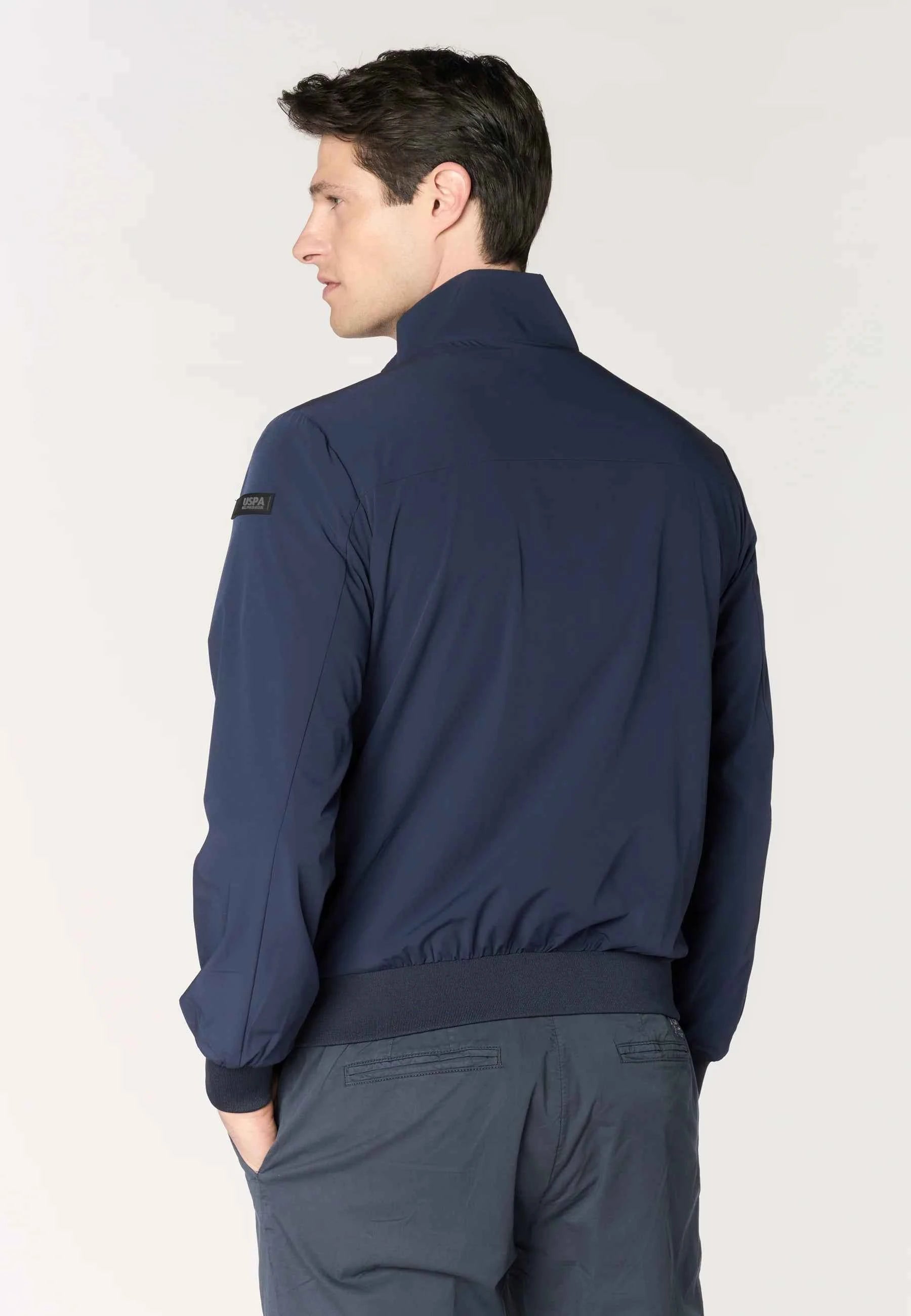 US POLO ASSN | Bomber da uomo in nylon stretch con zip