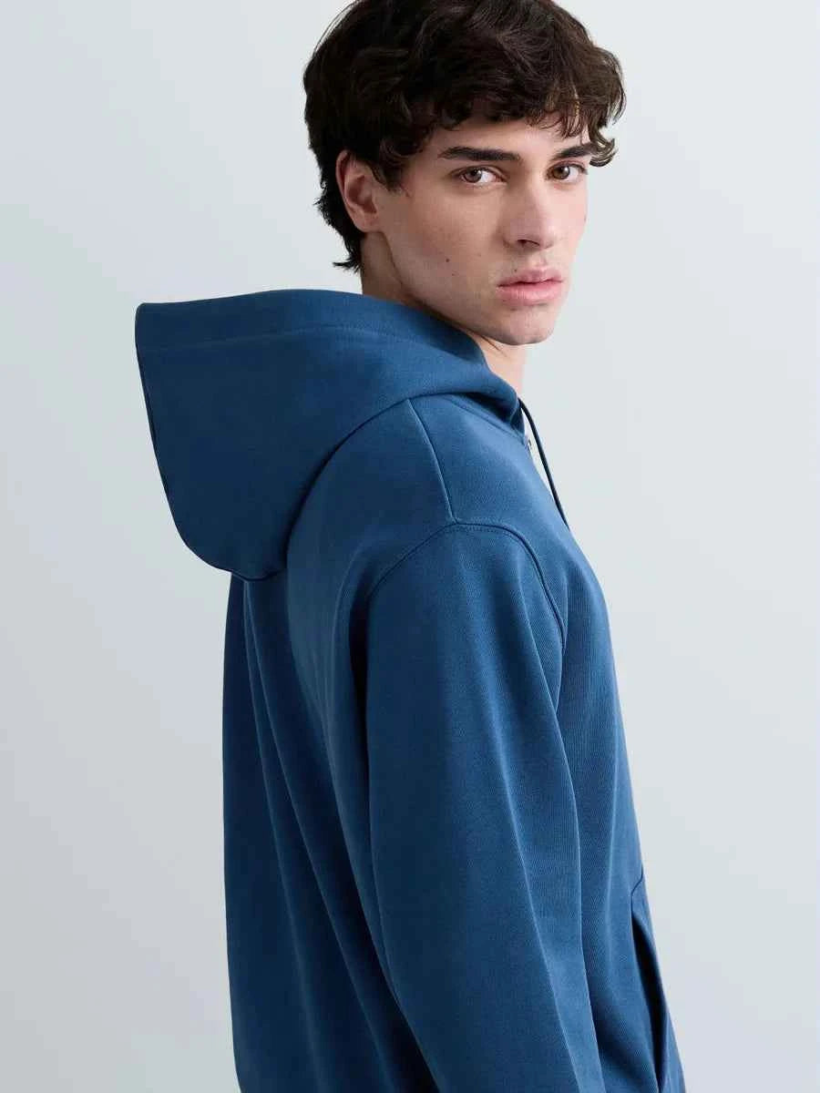 REPLAY | Felpa in cotone con zip e cappuccio TERRY