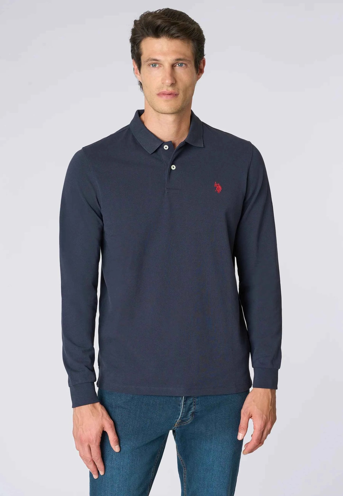 US POLO ASSN | Polo shirt a maniche lunghe in cotone piquet