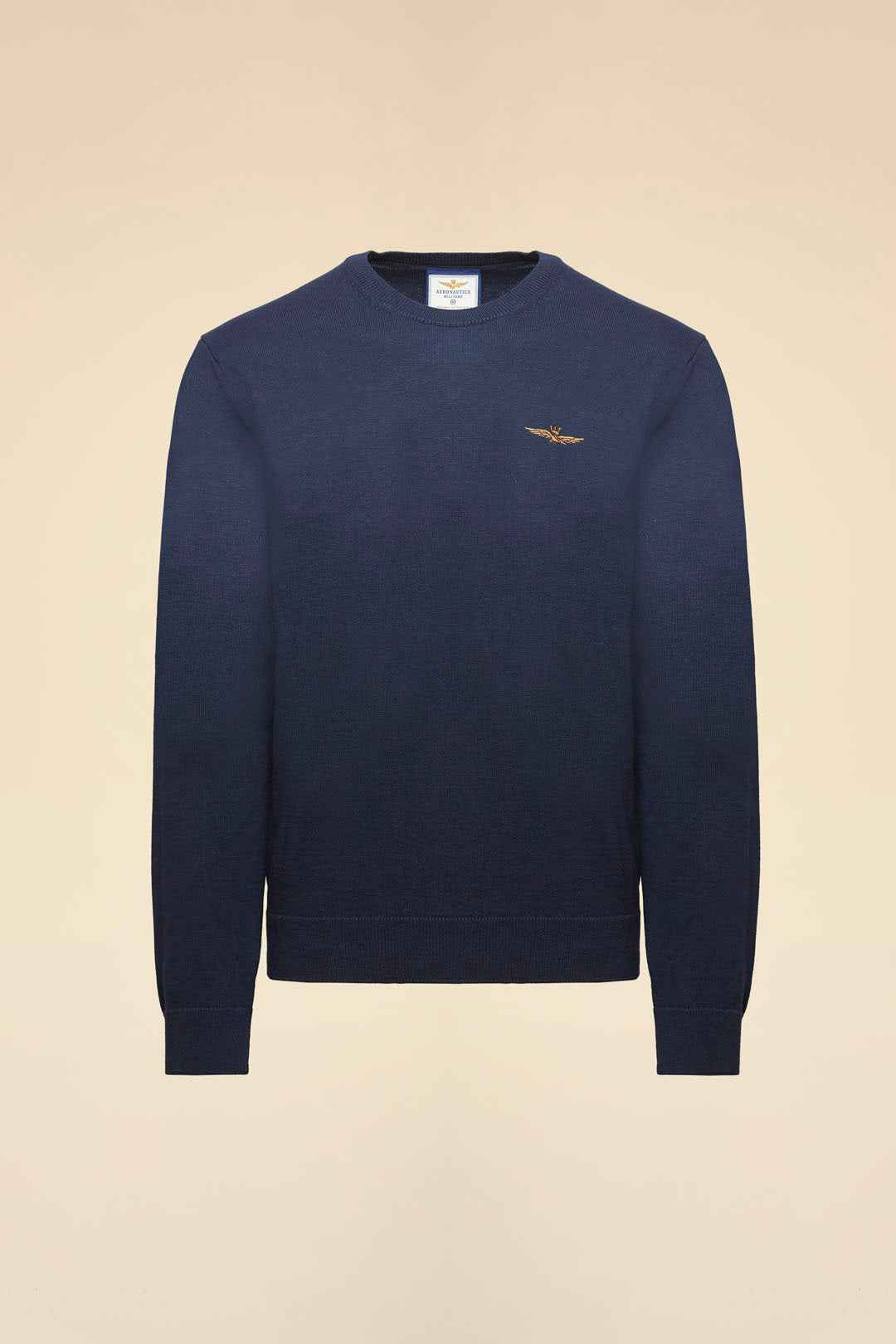 AERONAUTICA MILITARE | Maglia girocollo in cotone tinto filo