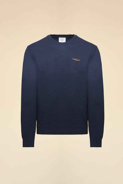 AERONAUTICA MILITARE | Maglia girocollo in cotone tinto filo