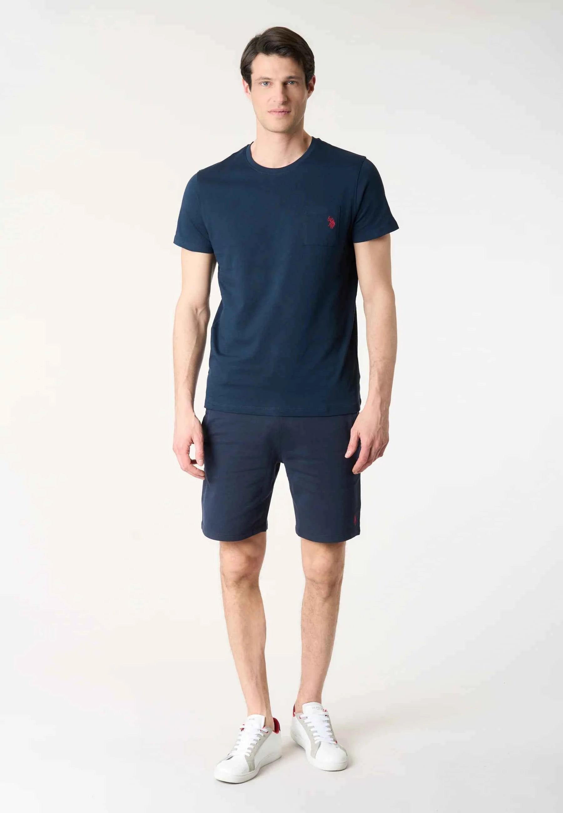 US POLO ASSN | Bermuda da uomo in felpa con elastico in vita BALD