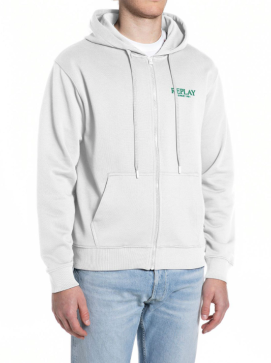 REPLAY | Felpa in cotone con zip e cappuccio TERRY - Proposta Legend