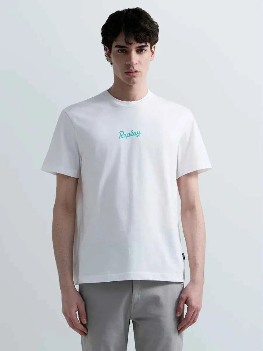REPLAY | T-Shirt con stampa fronte e retro