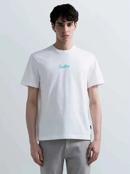 REPLAY | T-Shirt con stampa fronte e retro
