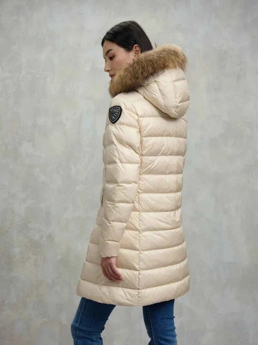 BLAUER | Piumino lungo con pelliccia KRISTIN