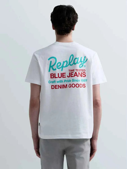 REPLAY | T-Shirt con stampa fronte e retro