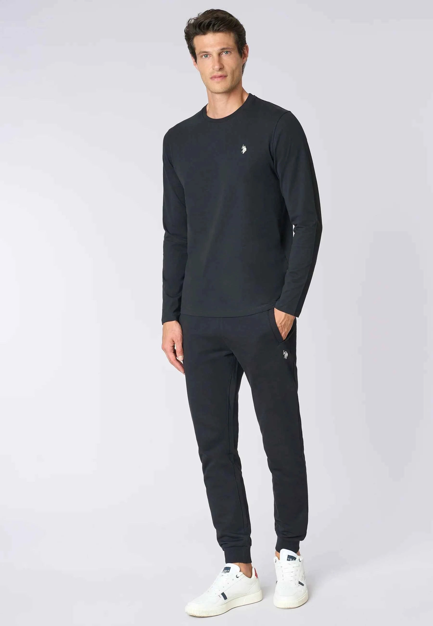 US POLO ASSN | T-shirt a maniche lunghe in heavy jersey