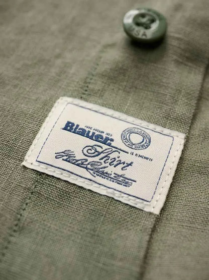 BLAUER | Camicia in lino uomo SWAN DYED