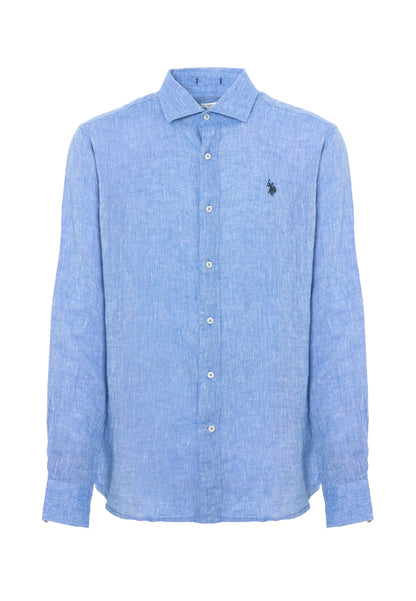 US POLO | Camicia in lino uomo con collo francese CALE - Proposta Legend