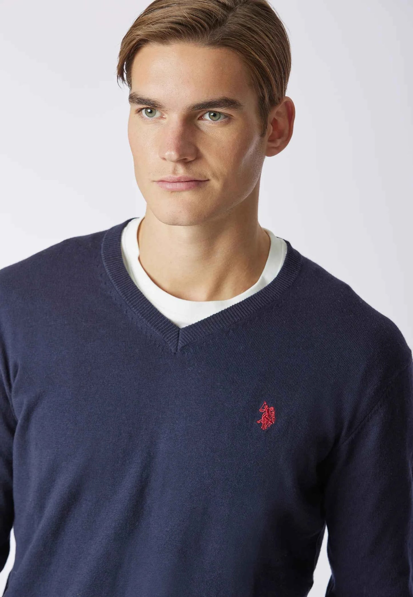 US POLO ASSN | Maglia scollo a V cotone e cashmere