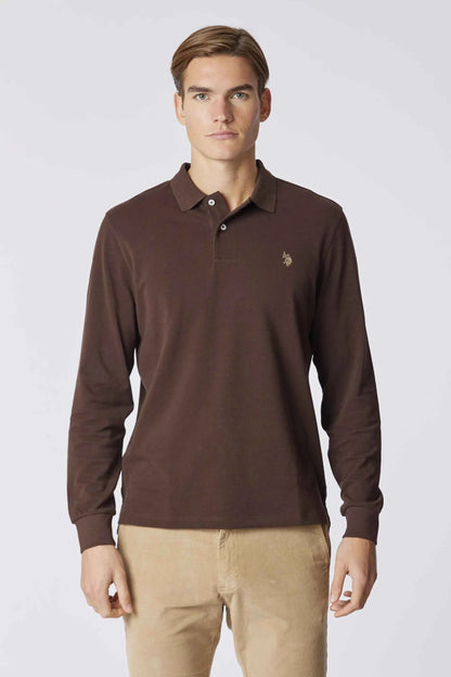 US POLO ASSN | Polo shirt a maniche lunghe in cotone piquet