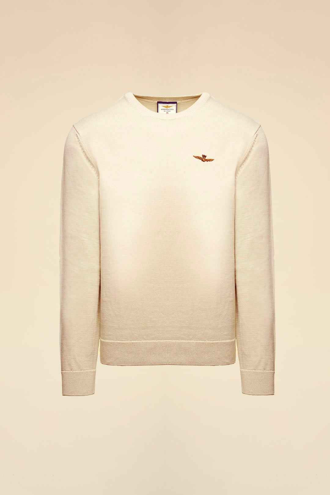 AERONAUTICA MILITARE | Maglia girocollo in cotone tinto filo