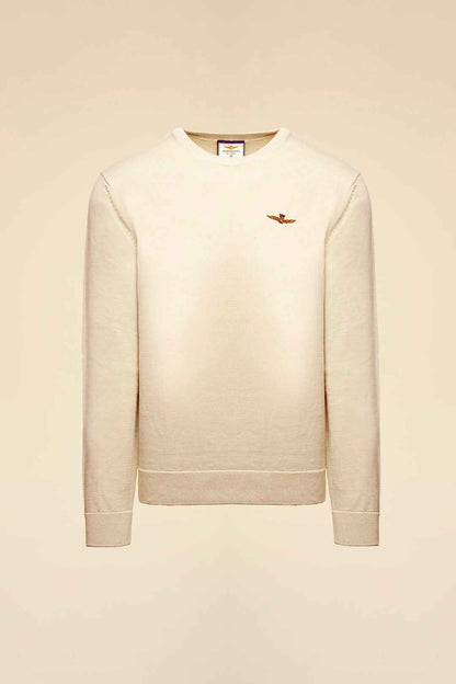 AERONAUTICA MILITARE | Maglia girocollo in cotone tinto filo