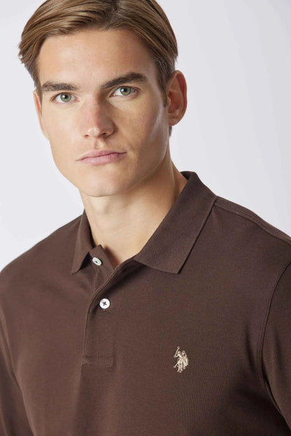 US POLO ASSN | Polo shirt a maniche lunghe in cotone piquet