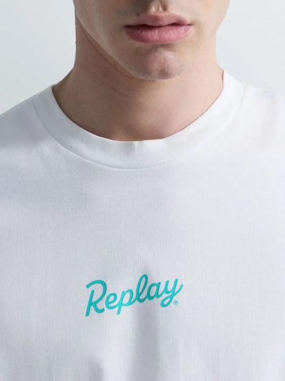 REPLAY | T-Shirt con stampa fronte e retro