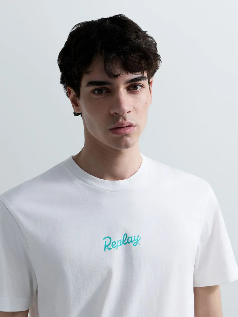 REPLAY | T-Shirt con stampa fronte e retro