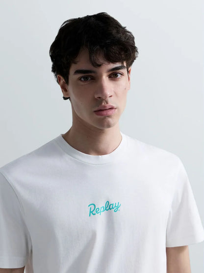 REPLAY | T-Shirt con stampa fronte e retro