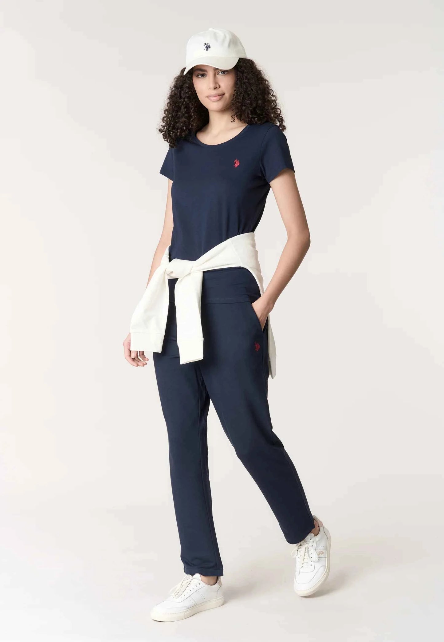 US POLO ASSN | T-shirt donna in cotone light jersey con logo