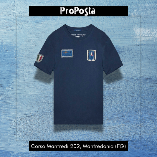 AERONAUTICA MILITARE | T-shirt Frecce Tricolori con patch denim