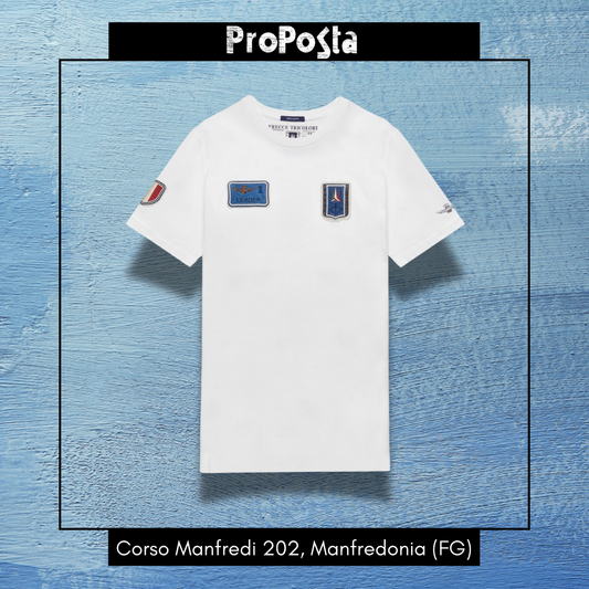 AERONAUTICA MILITARE | T-shirt Frecce Tricolori con patch denim