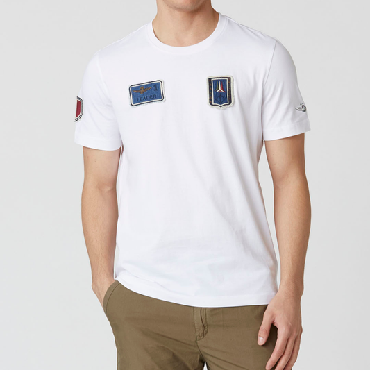 AERONAUTICA MILITARE | T-shirt Frecce Tricolori con patch denim
