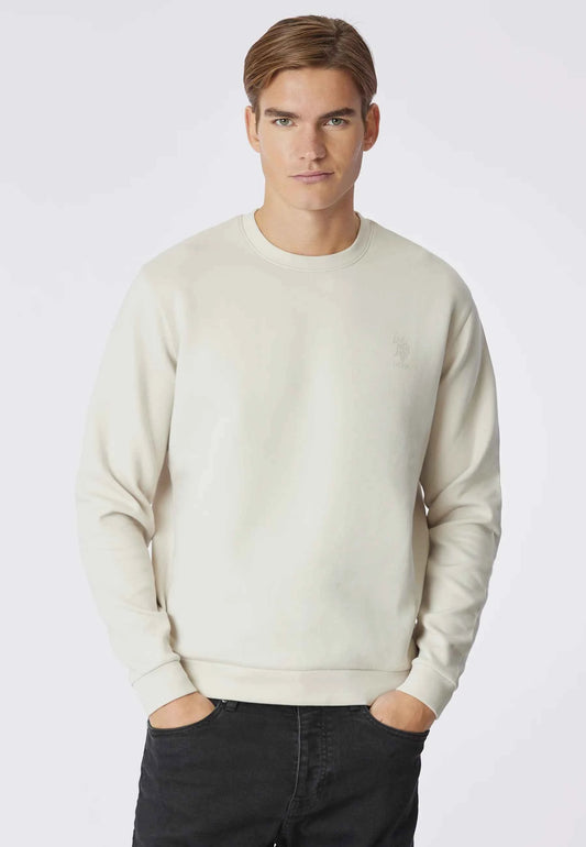 US POLO ASSN | Felpa girocollo in misto cotone e scuba fleece