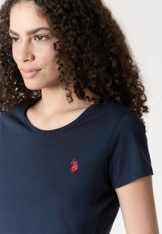US POLO ASSN | T-shirt donna in cotone light jersey con logo