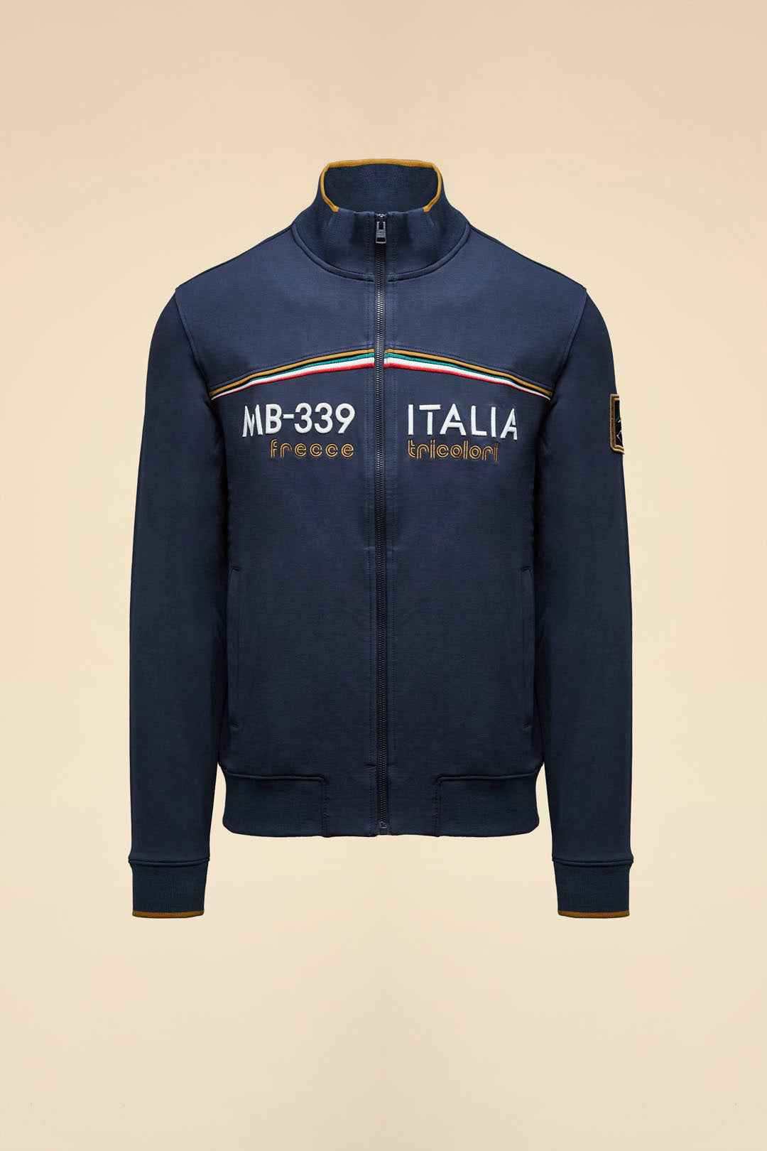 AERONAUTICA MILITARE | Felpa full-zip con scie tricolori MB-339