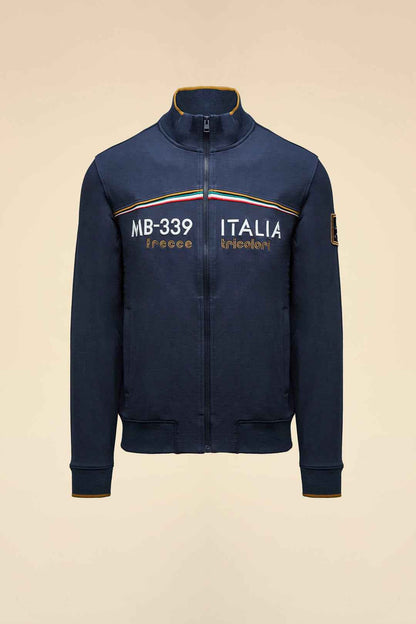 AERONAUTICA MILITARE | Felpa full-zip con scie tricolori MB-339
