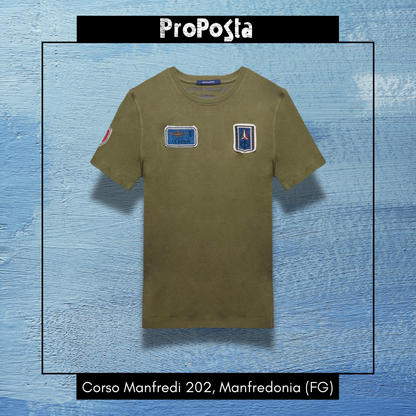AERONAUTICA MILITARE | T-shirt Frecce Tricolori con patch denim