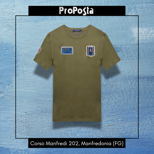 AERONAUTICA MILITARE | T-shirt Frecce Tricolori con patch denim