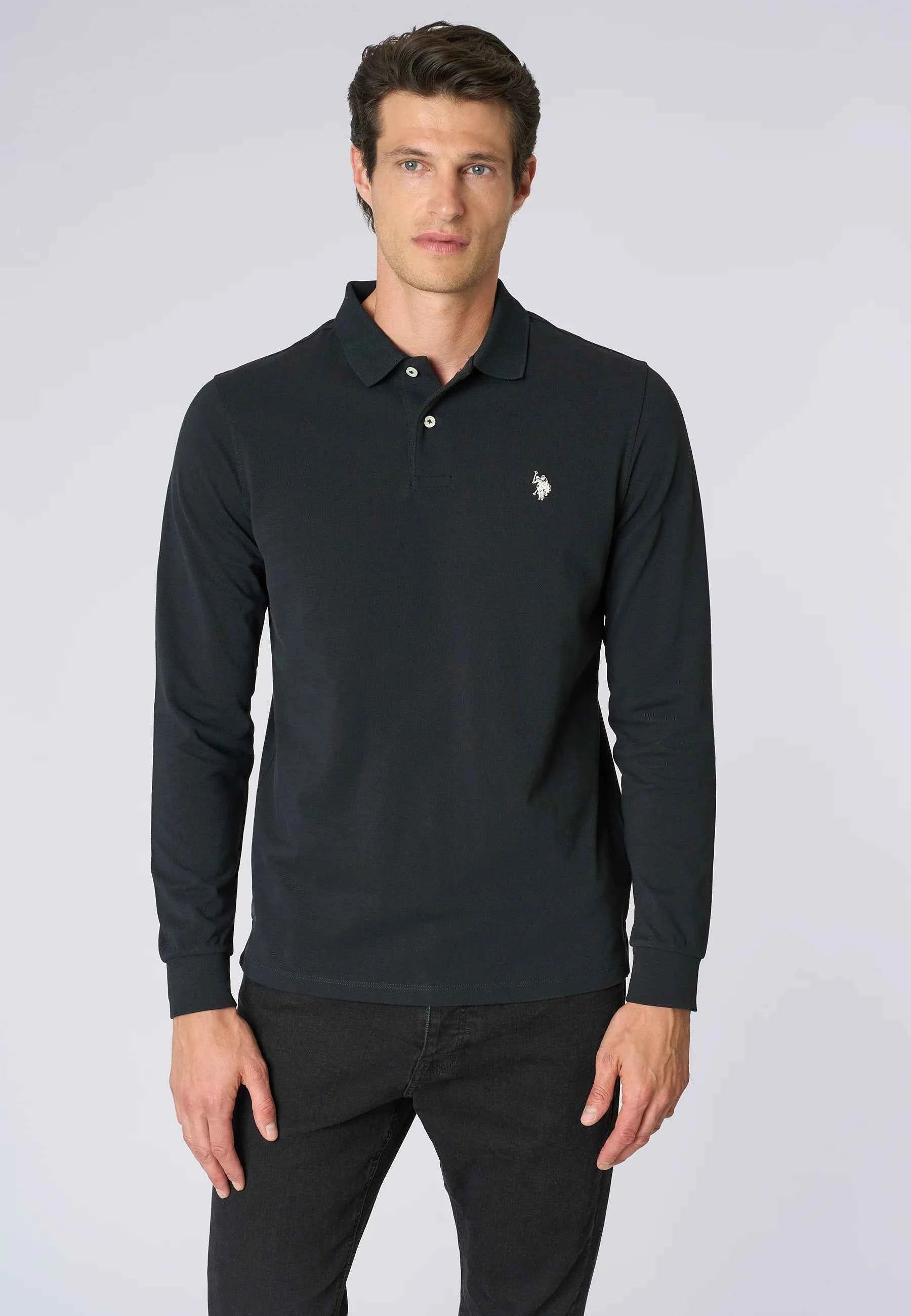 US POLO ASSN | Polo shirt a maniche lunghe in cotone piquet