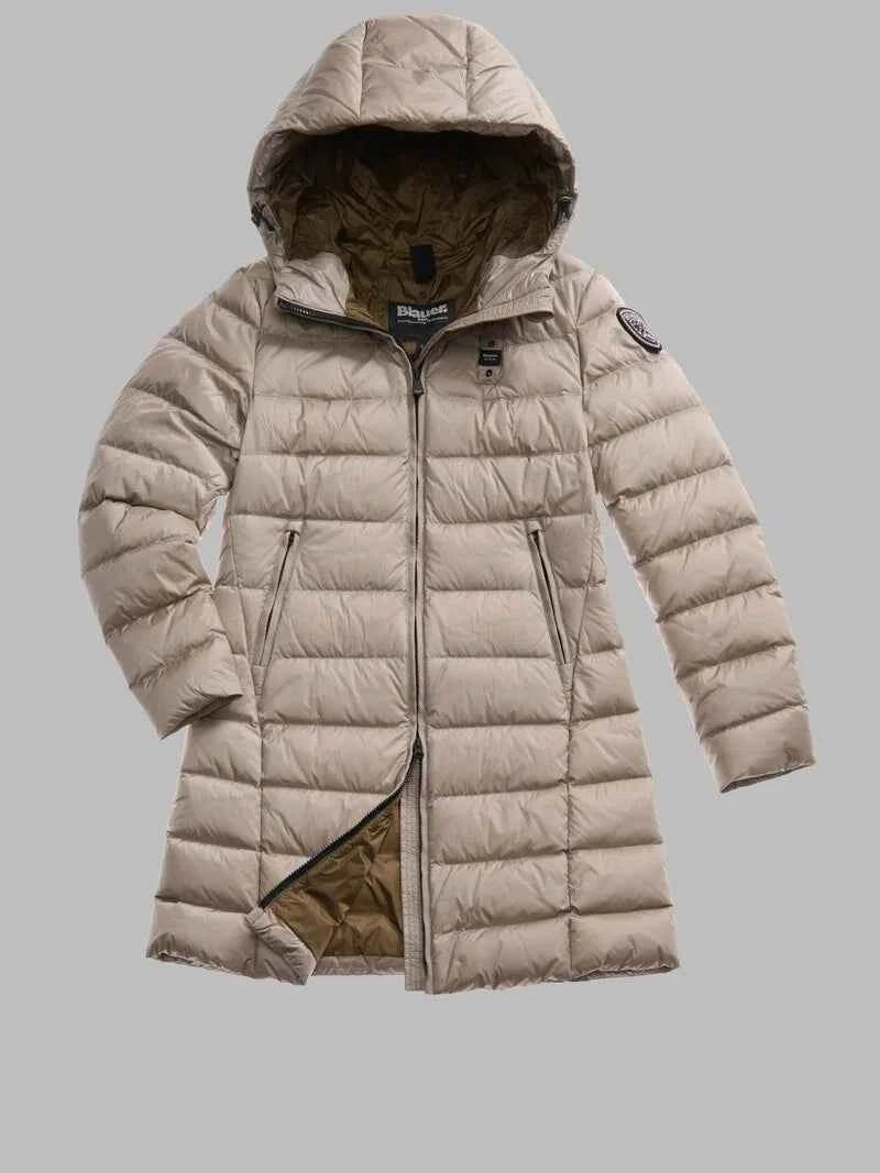 BLAUER | Piumino lungo a righe AGNES