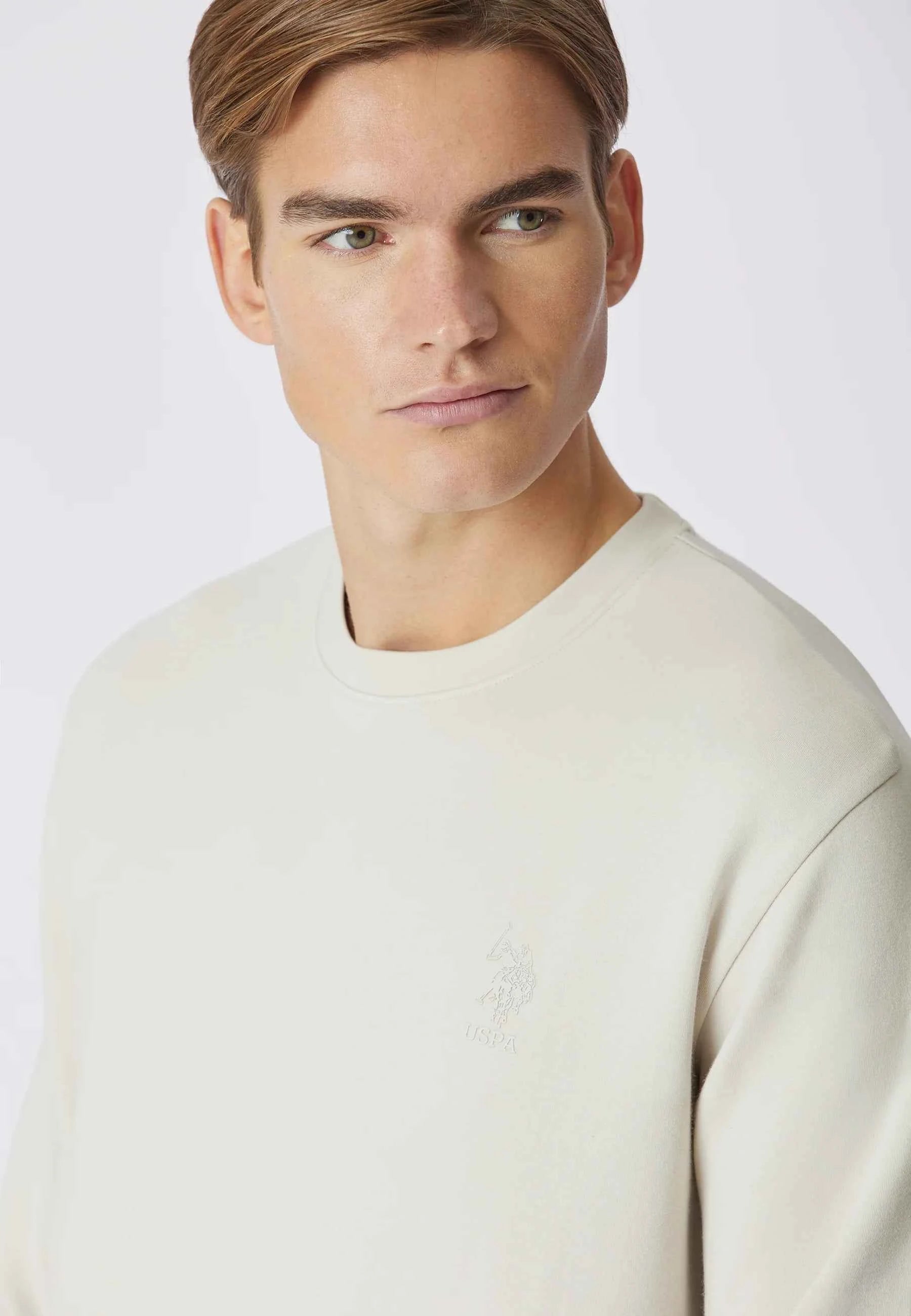 US POLO ASSN | Felpa girocollo in misto cotone e scuba fleece