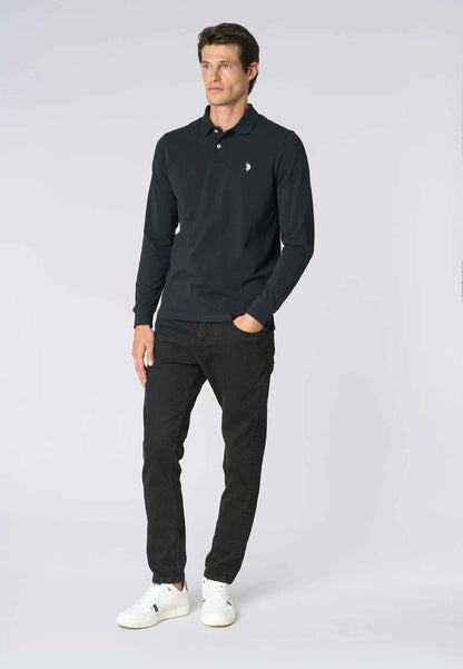 US POLO ASSN | Polo shirt a maniche lunghe in cotone piquet