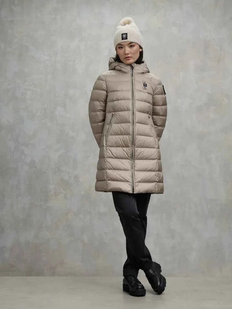 BLAUER | Piumino lungo a righe AGNES