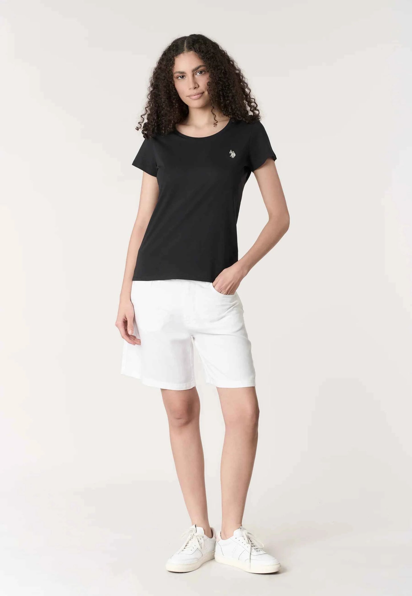 US POLO ASSN | T-shirt donna in cotone light jersey con logo