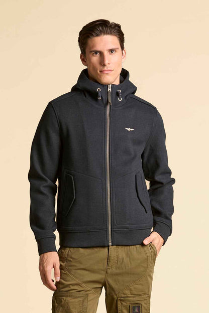 AERONAUTICA MILITARE | Giacca con cappuccio in misto lana