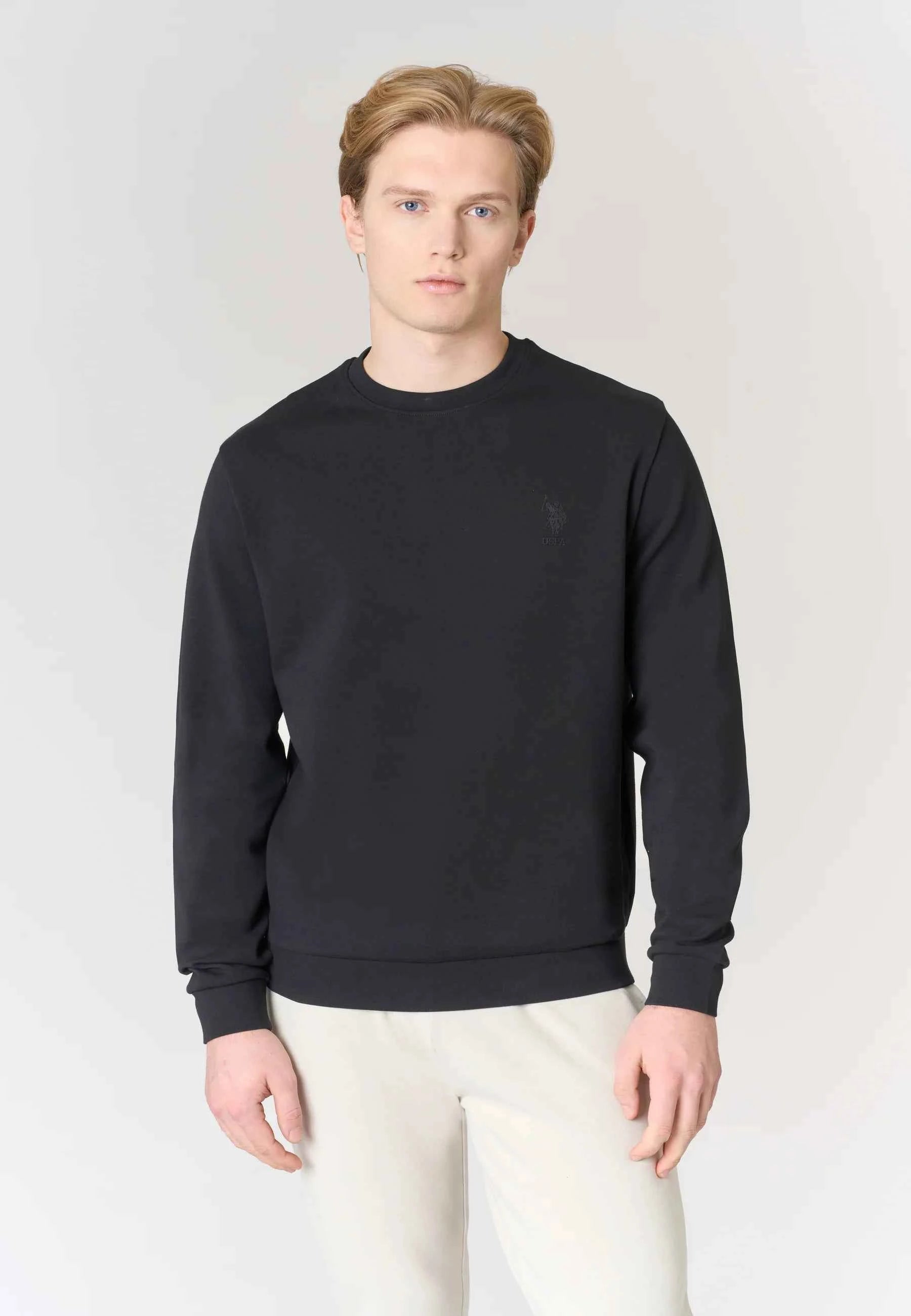 US POLO ASSNS | Felpa girocollo in misto cotone e scuba fleece