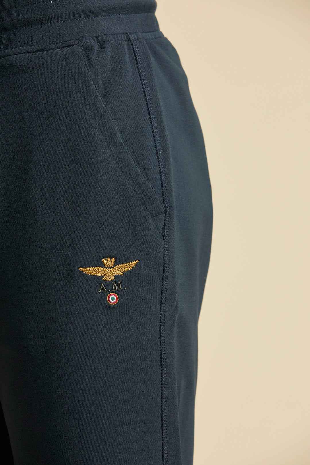 AERONAUTICA MILITARE | Bermuda in cotone uomo con elastico in vita