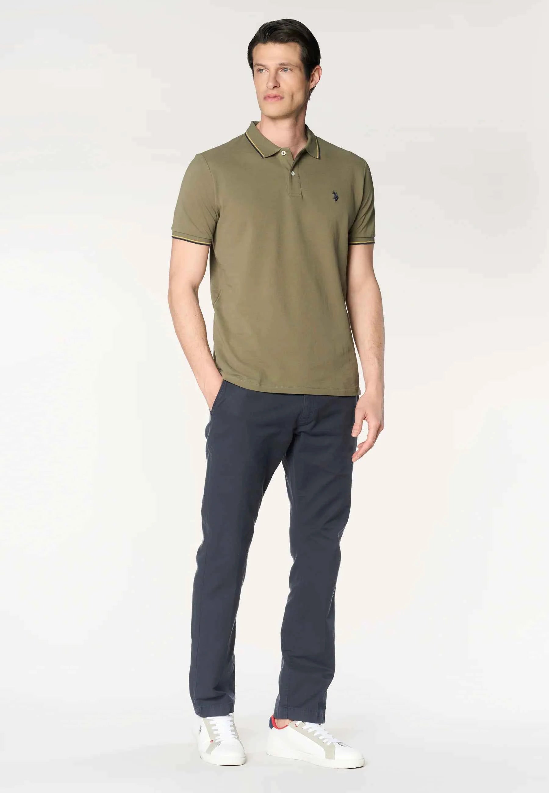 US POLO ASSN | Pantalone chino da uomo in misto cotone e lino KENNY
