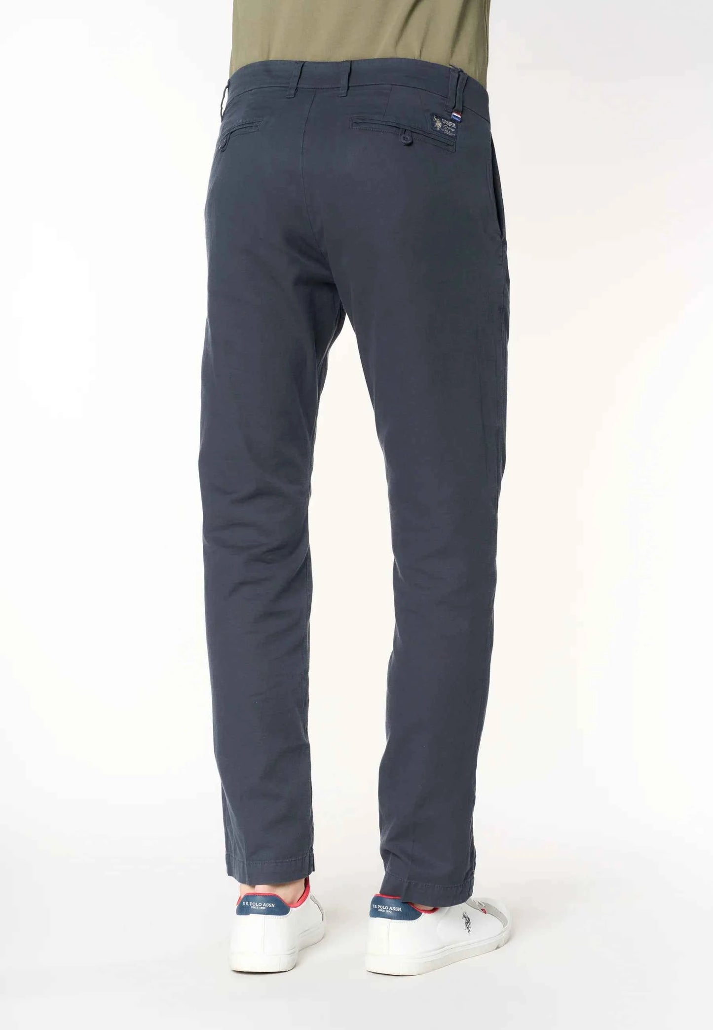 US POLO ASSN | Pantalone chino da uomo in misto cotone e lino KENNY